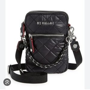 MZ Wallace Black Micro Crosby Bag with Adjustable Strap